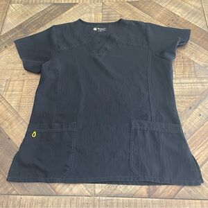 Black Women's Nurse Scrub Top